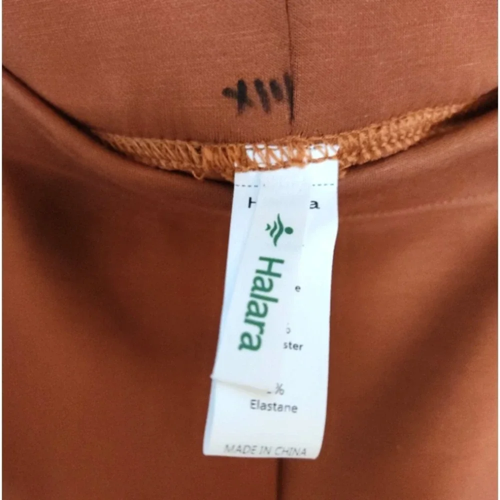 Halara Flex High Waisted Pocket Tapered Work Pants Size Small Glazed Ginger Rust - Picture 9 of 11
